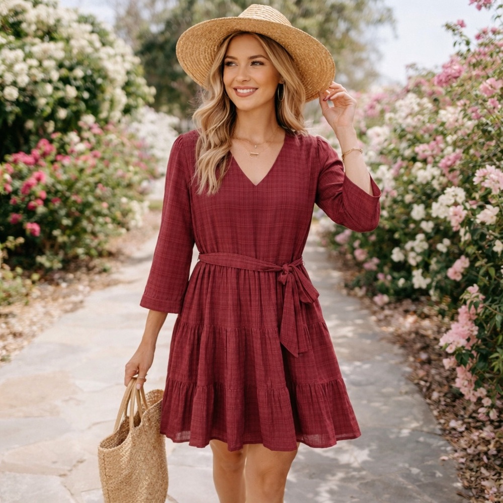 Lulus Boho Plaid Dress